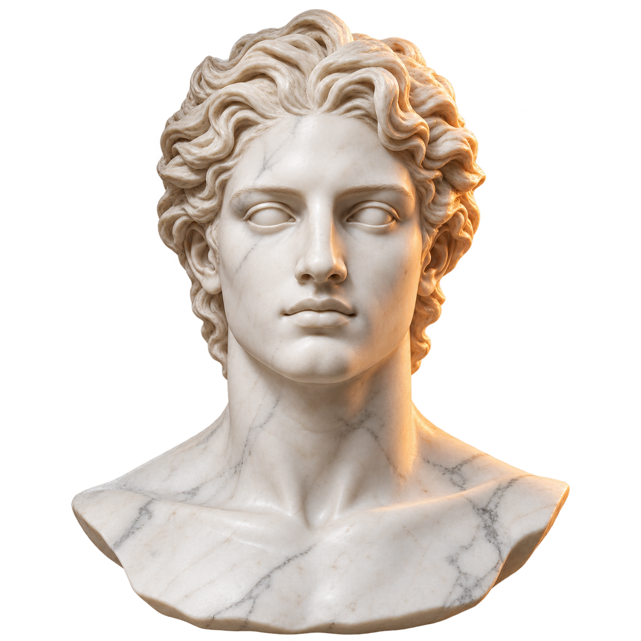 Apollo in white marble